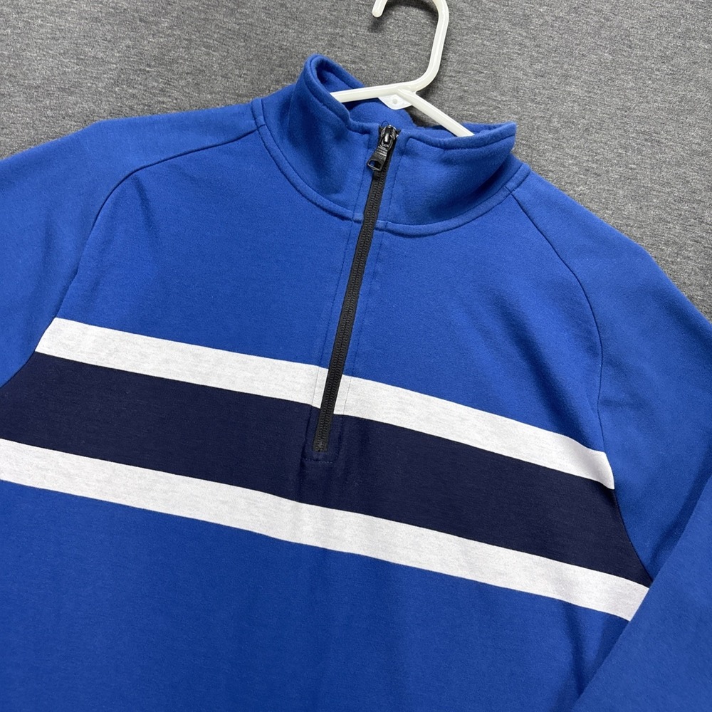 Banana Republic 1/4 Zip Pullover Mens L  Moisture Wicking Blue Performance Golf